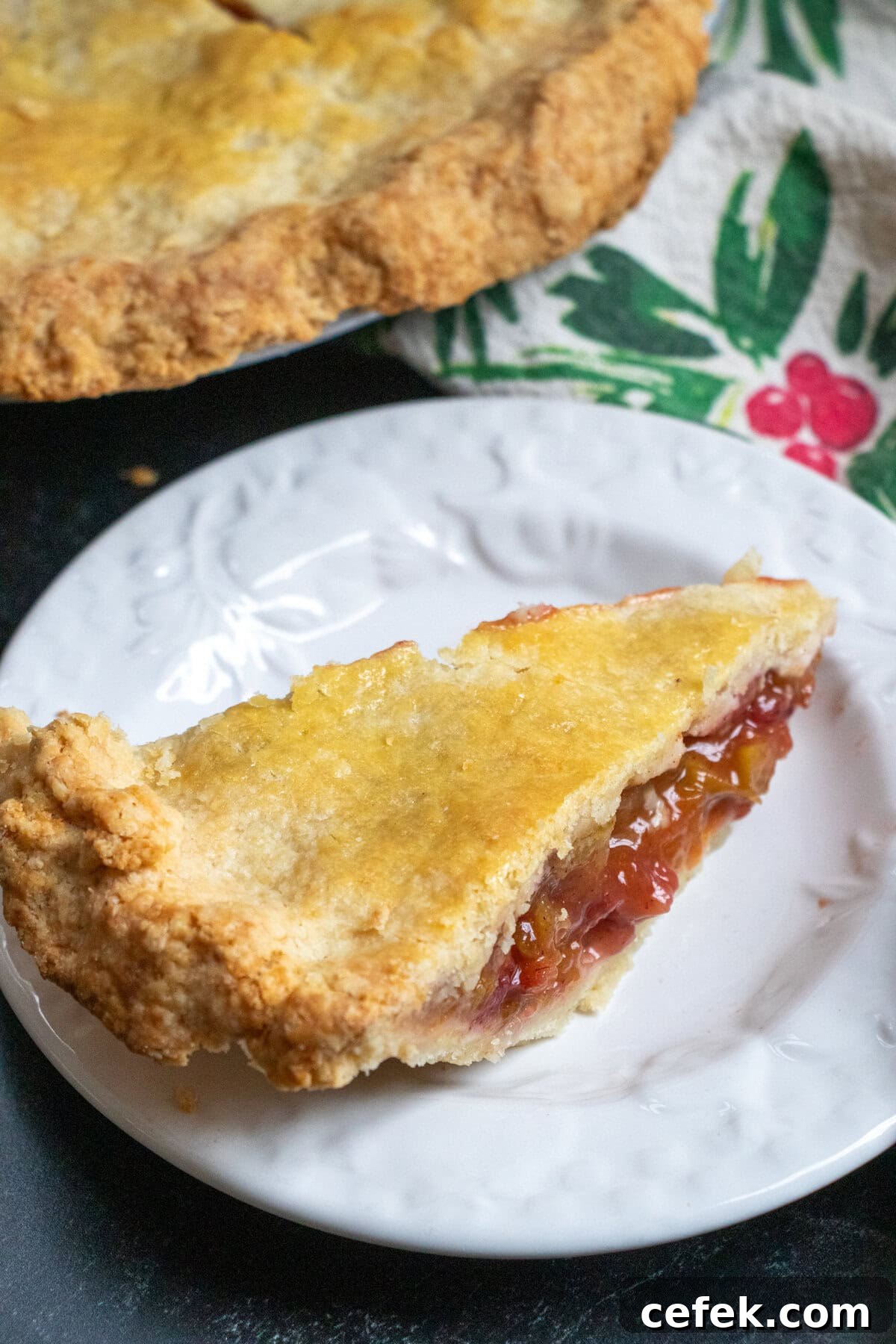Classic Strawberry Rhubarb Pie Recipe 15 slice of strawberry rhubarb pie