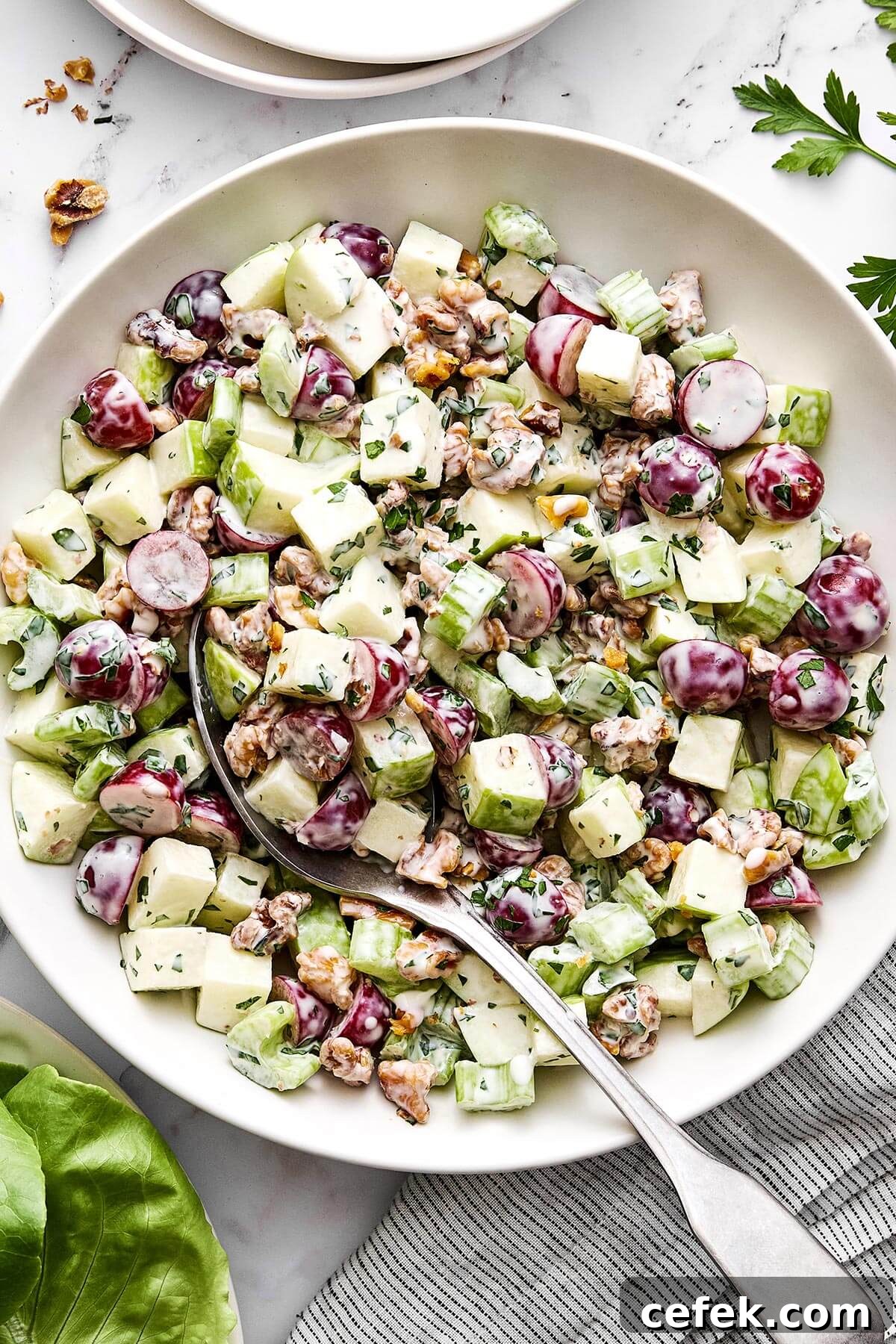 Gluten-Free Thanksgiving Menu: Recipes for a Festive Feast 20 A bowl of Waldorf salad.