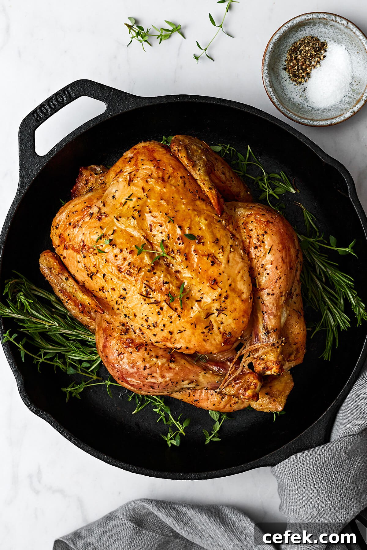 Gluten-Free Thanksgiving Menu: Recipes for a Festive Feast 6 Whole roast chicken in a skillet